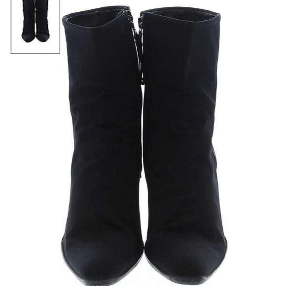 Prada Black Pointed Toe Sock Ankle Booties - Picture 6 of 6